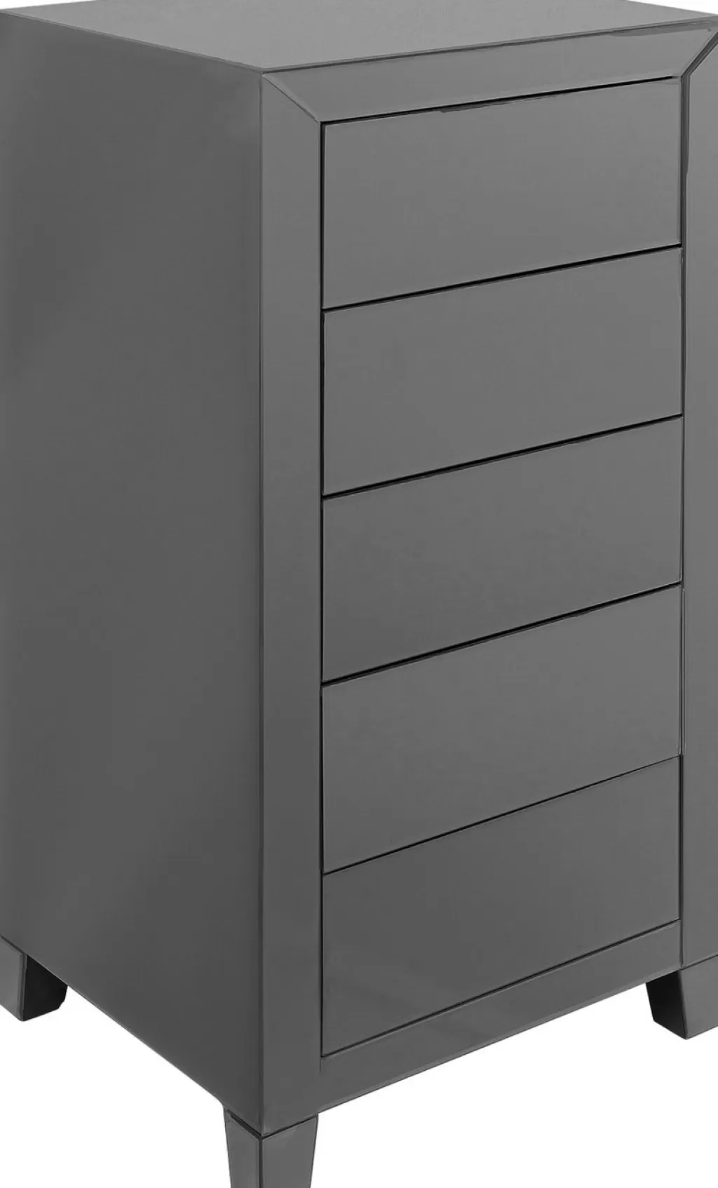 Commode Élégante KARE Design 5 Tiroirs - Meuble de Rangement Haut avec Mécanisme Push Gris Anthracite 

Design Luxe avec Tiroirs Coulissants Silencieux - Commode Fonctionnelle pour Chambre et Entrée 

Meuble de Stockage Haut de Gamme - Finition Résistante aux Rayures en Gris Sophistiqué
