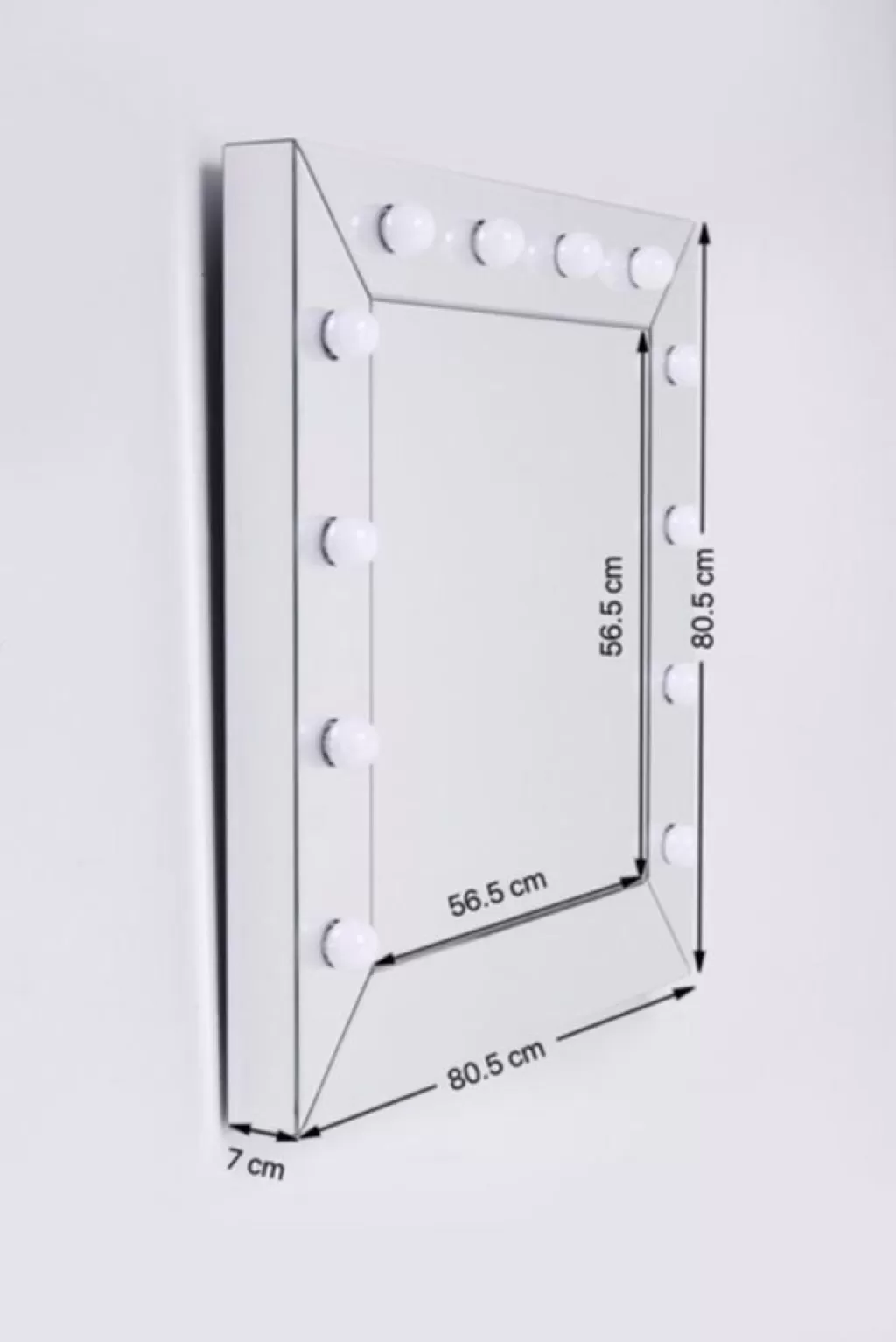 Miroir carré design KARE - Format 81 cm avec cadre moderne - Idéal salle de bain ou dressing