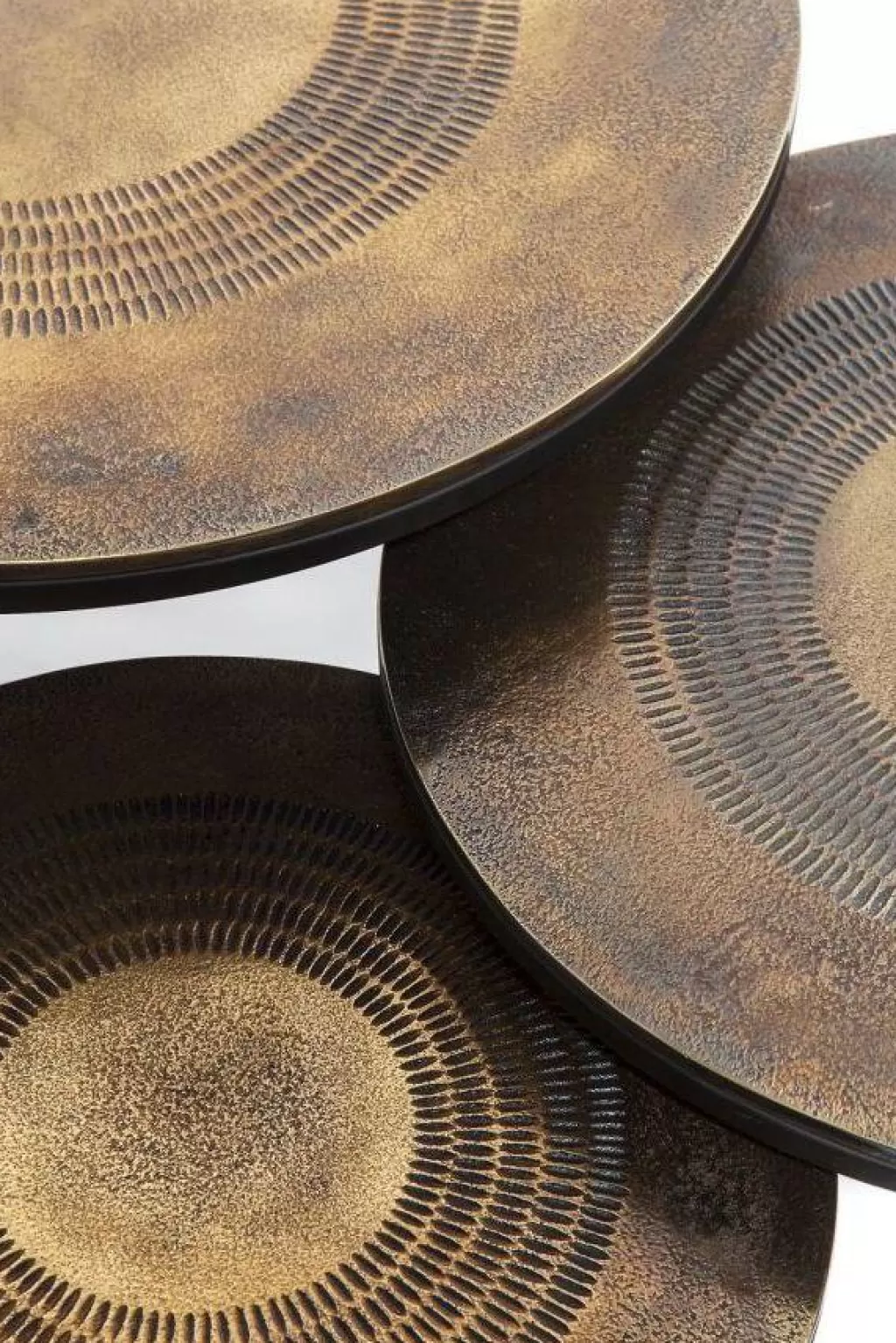 Lot de 3 tables basses décoratives Marrakesh - Diamètre 48 cm - Collection bohème chic KARE Design
