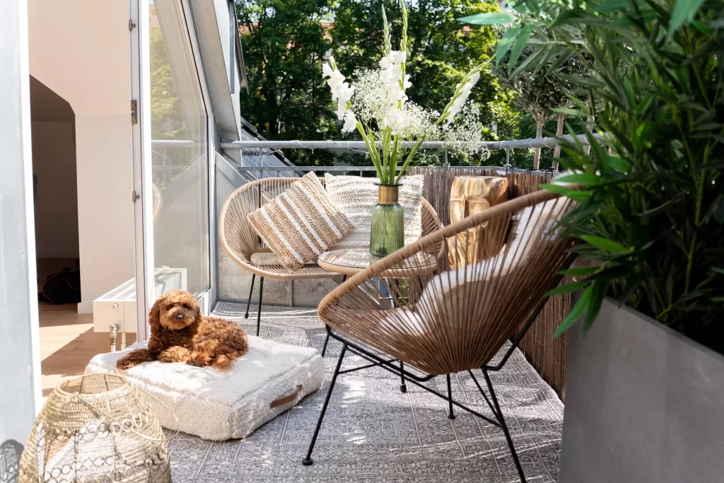 KARE Design - Tapis Médaillon résistant pour Extérieur 160x230 cm - Idéal terrasse & balcon