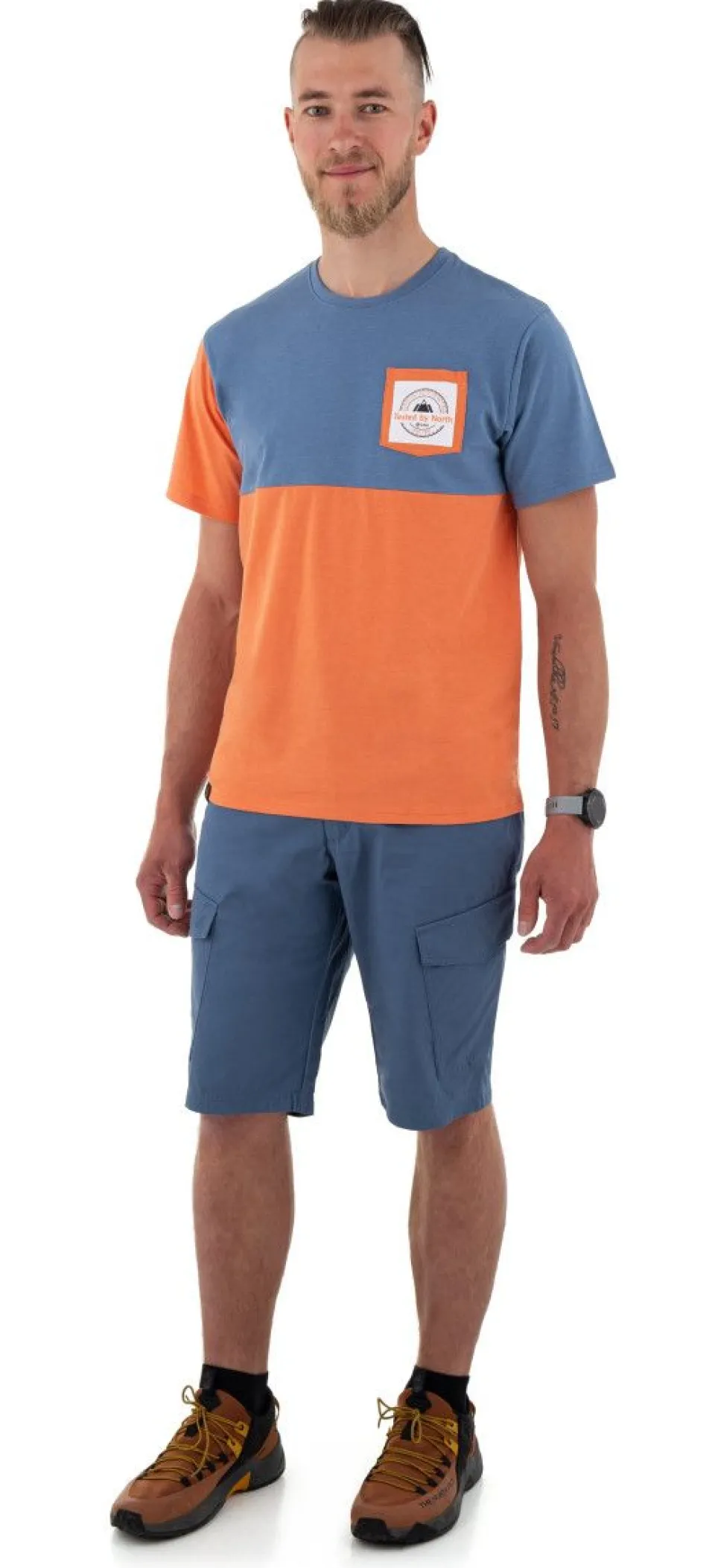 T-shirt Homme Kilpi en Coton Souple – Modèle Mélangé Confortable