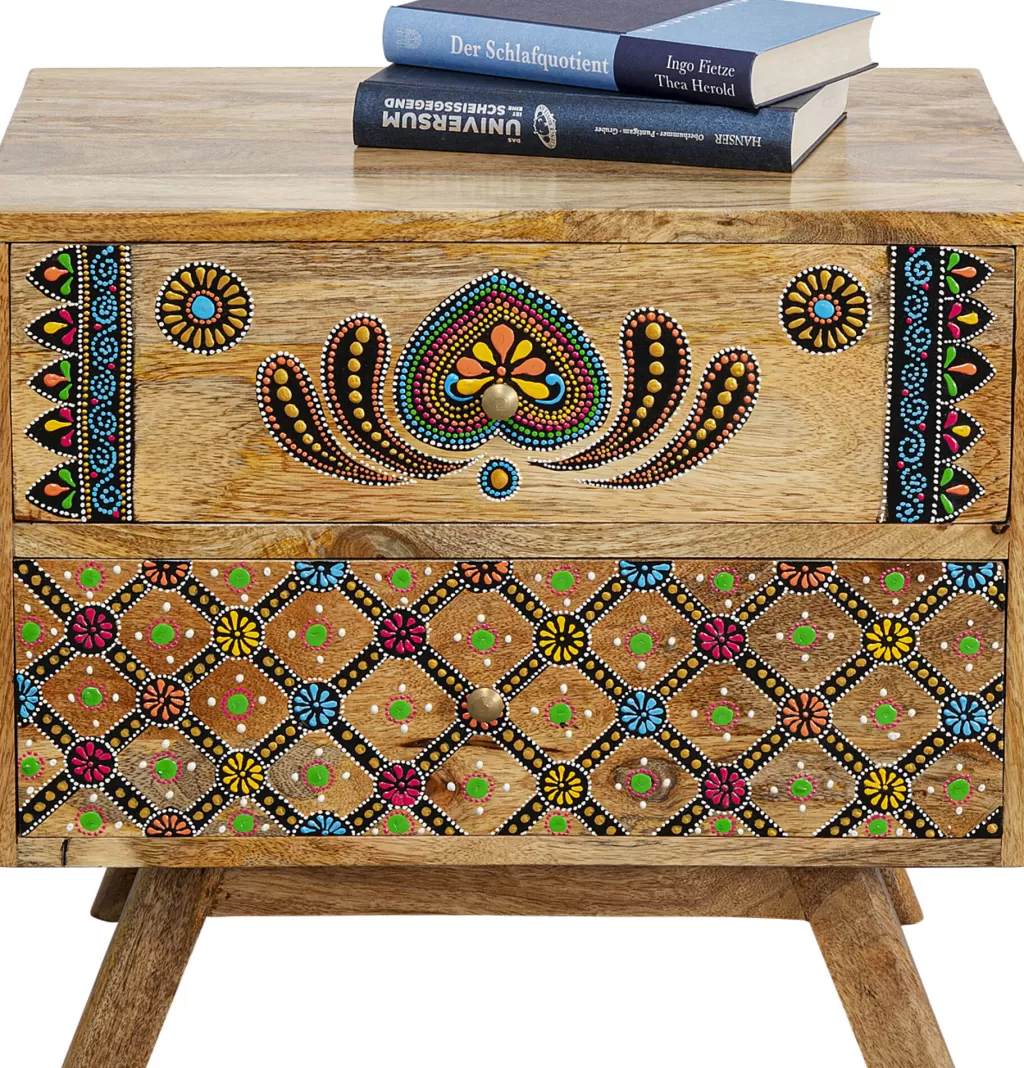 Table de Chevet Menorca en Manguier Massif - Design Scandinave Moderne 46x50cm par KARE Collection 

(Version élégante avec dimensions inversées 