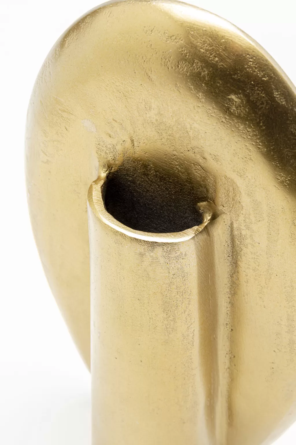 Vase Design Élégant Mezzo Volto par KARE - Finition Dorée Lumineuse - 35 cm de Hauteur