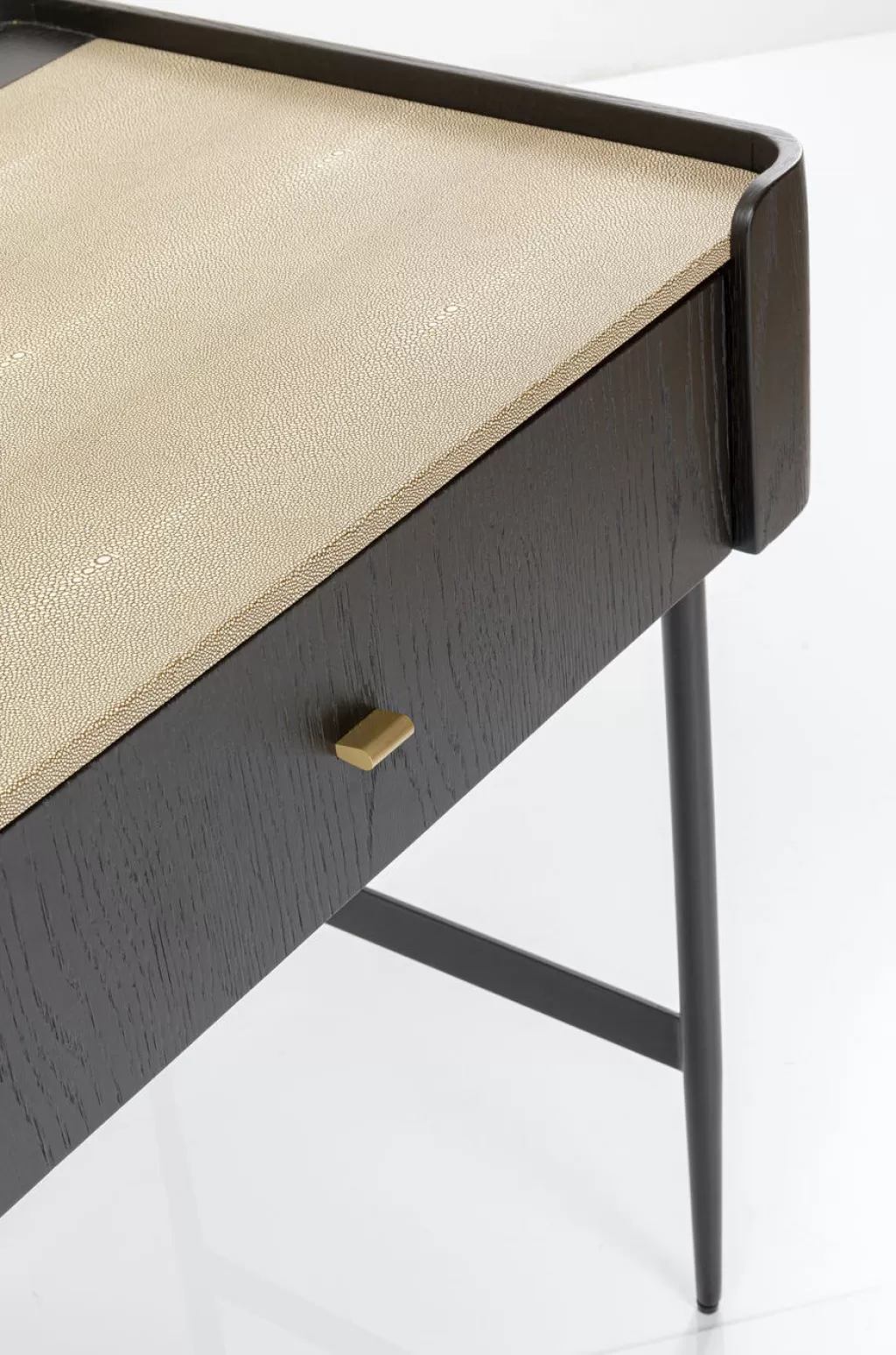 Bureau design Milano 140 cm - Structure moderne en mélange de matériaux pour espace de travail contemporain - Collection KARE