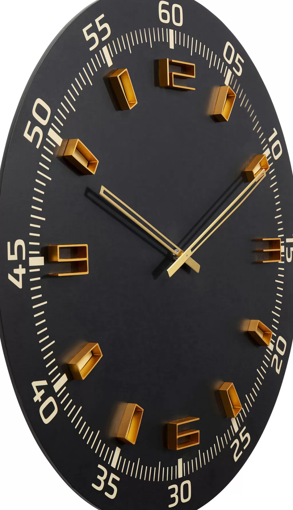 Horloge Murale Contemporaine Milk Bar - Design Élégant par KARE, Cadran Noir de 60 cm pour Décor Intérieur