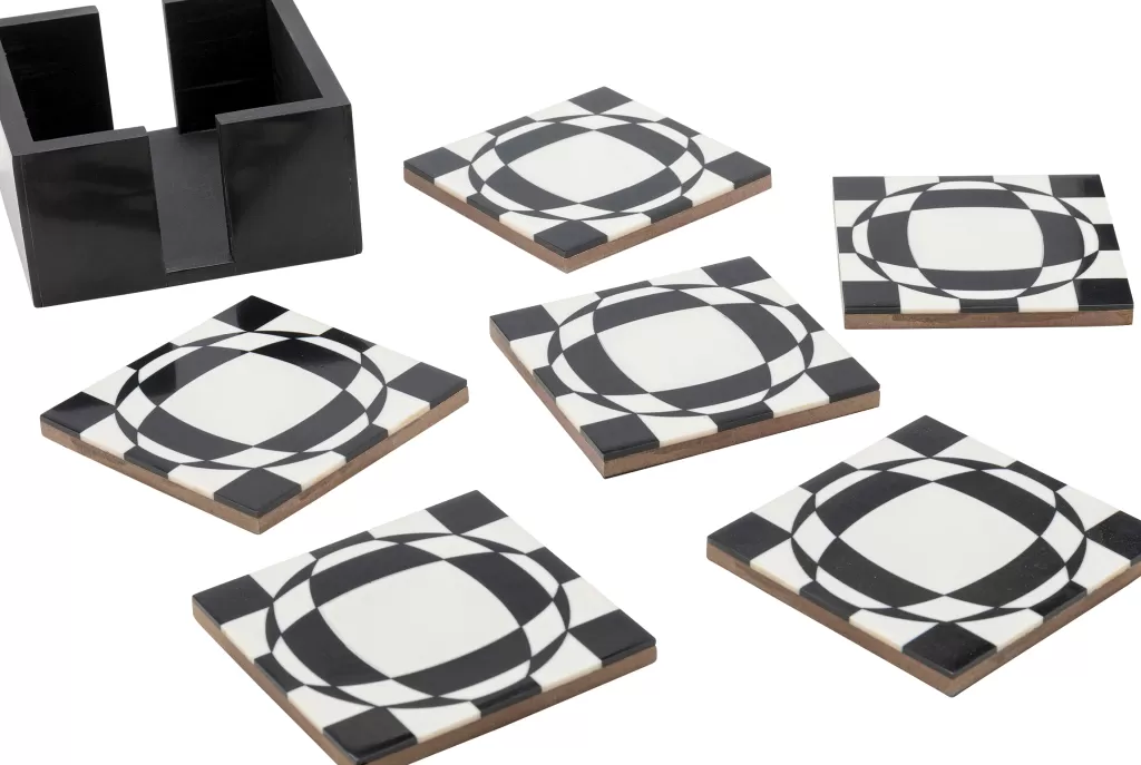 Sous-verres Design Miracle par KARE - Lot de 6 pour une Table Stylisée