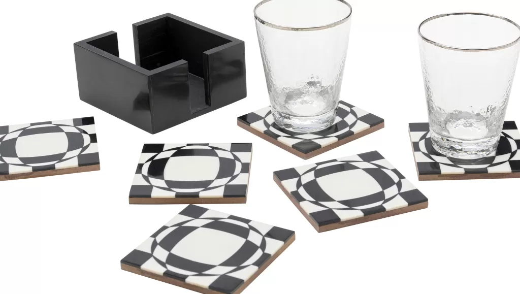 Sous-verres Design Miracle par KARE - Lot de 6 pour une Table Stylisée