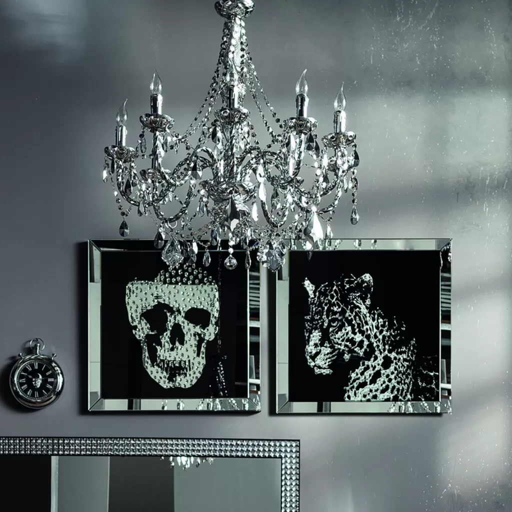 Miroir Décoratif Léopard Cadre Design Moderne - Tableau Murale 80x80 cm par KARE 

(：，