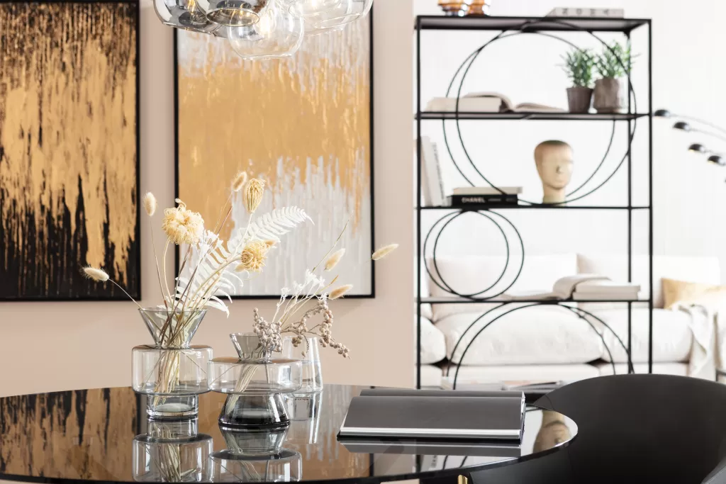 Table basse design Moléculaire par KARE - Noir élégant en 120 cm de diamètre