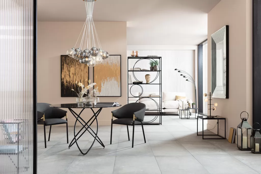 Table basse design Moléculaire par KARE - Noir élégant en 120 cm de diamètre