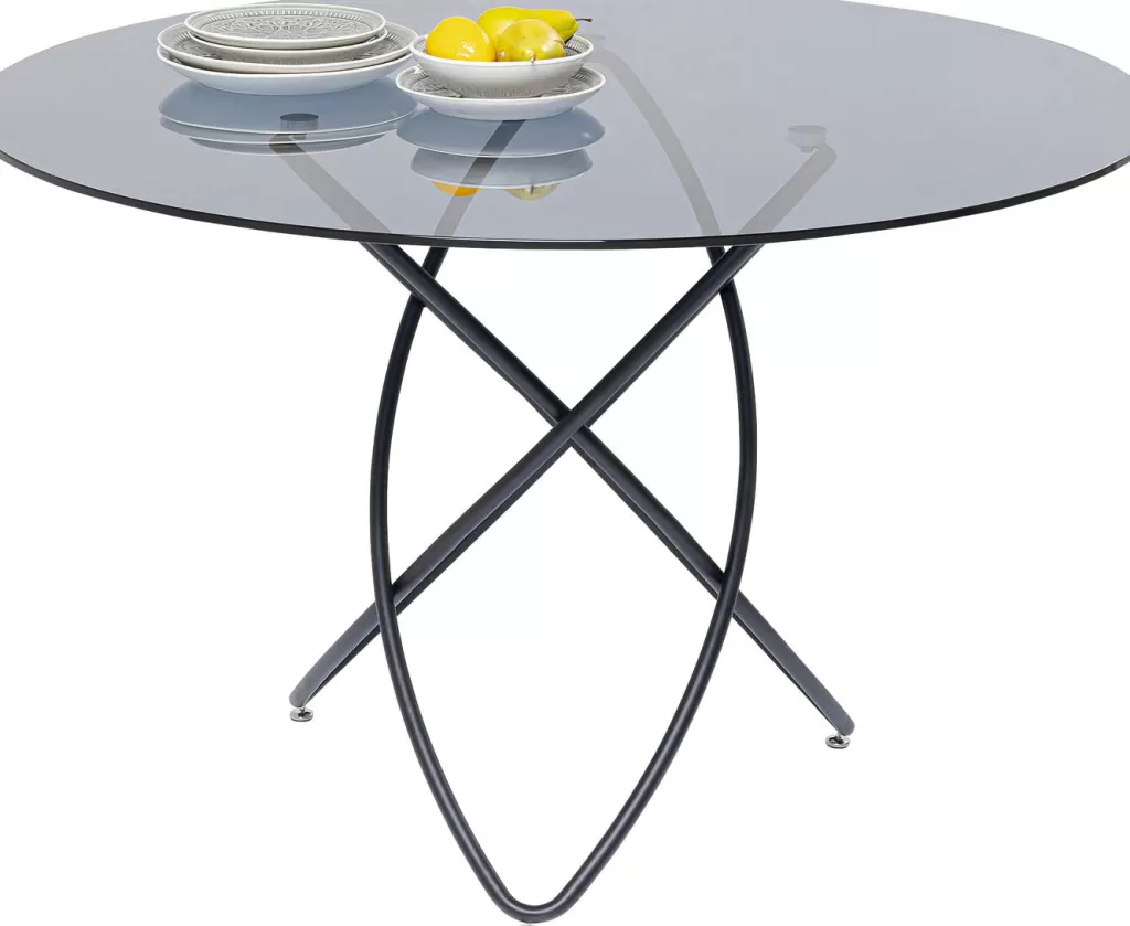 Table basse design Moléculaire par KARE - Noir élégant en 120 cm de diamètre