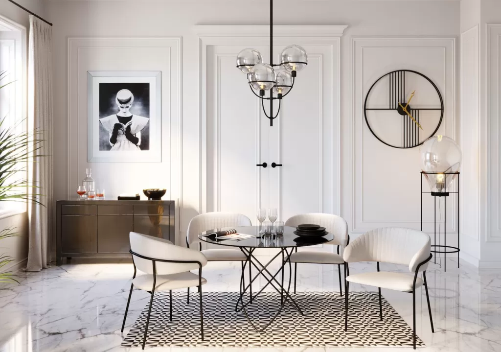 Table basse design Moléculaire par KARE - Noir élégant en 120 cm de diamètre