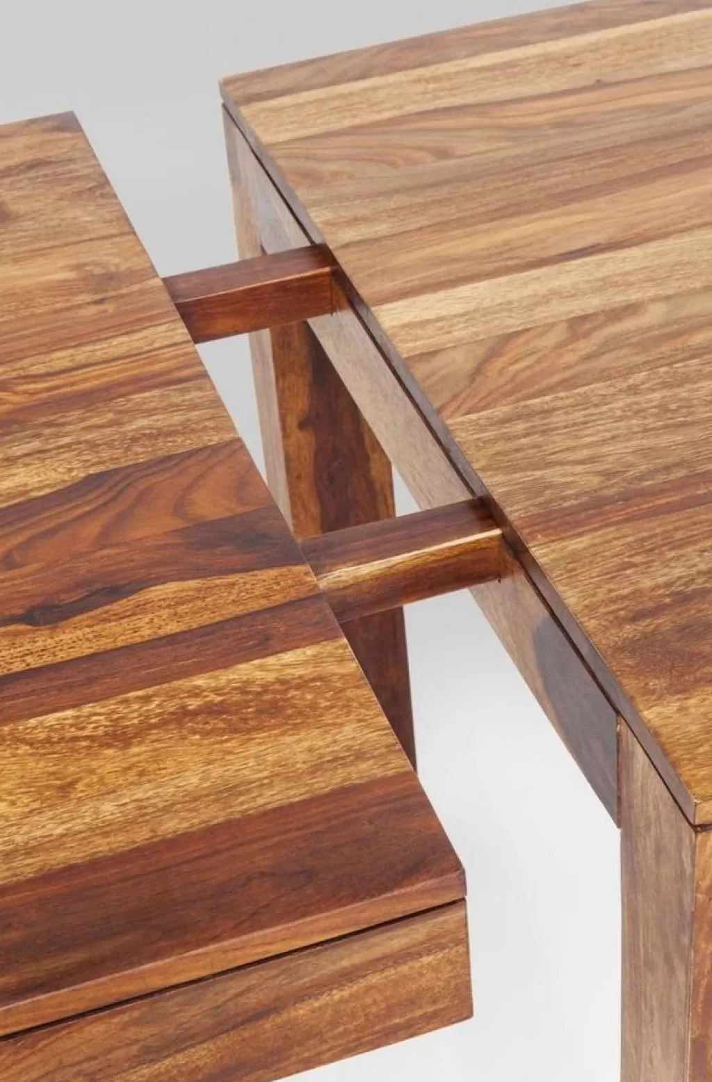 Table extensible Momo avec deux rallonges intégrées - Design contemporain KARE, dimensions modulables 120 cm (40+40) x 80 cm