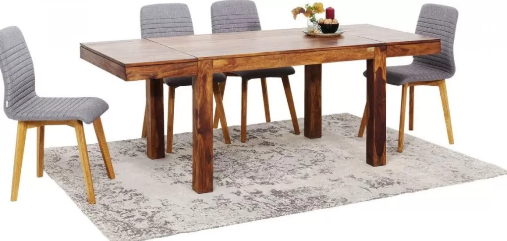 Table extensible Momo avec deux rallonges intégrées - Design contemporain KARE, dimensions modulables 120 cm (40+40) x 80 cm