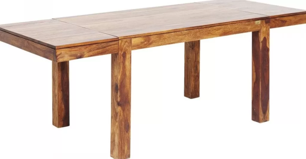 Table extensible Momo avec deux rallonges intégrées - Design contemporain KARE, dimensions modulables 120 cm (40+40) x 80 cm