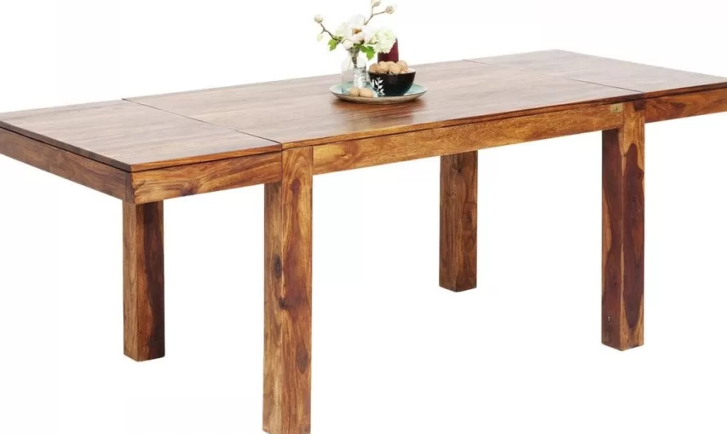 Table extensible Momo avec deux rallonges intégrées - Design contemporain KARE, dimensions modulables 120 cm (40+40) x 80 cm