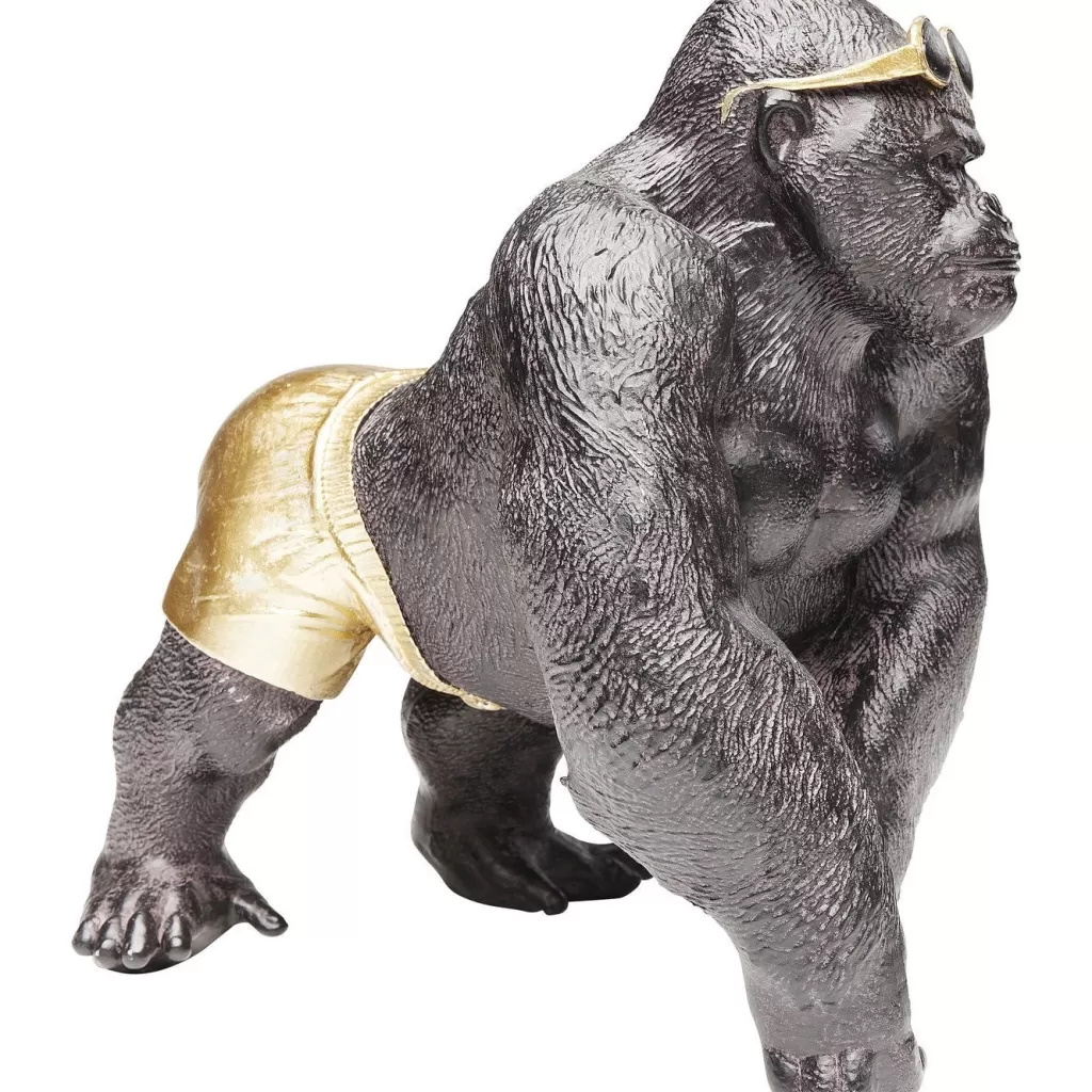 Singe Gorille Plage Tropicale - Sculpture Déco KARE Design 20 cm pour Espaces Modernes