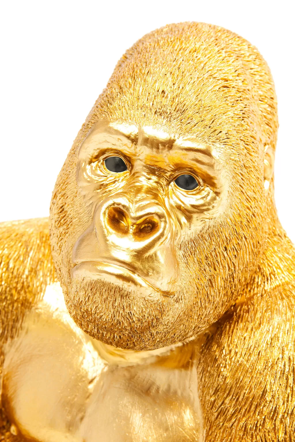 KARE Design - Sculpture Animale Singe Gorille en Doré, Décorative, Taille Moyenne 39 cm - Idée Cadeau Élégante pour Intérieur