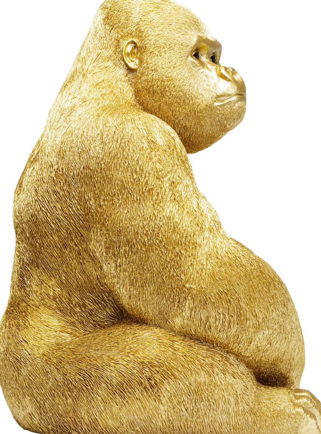 Figurine Décorative XL Singe Gorille en Or Doré – Design Moderne par KARE, 76 cm