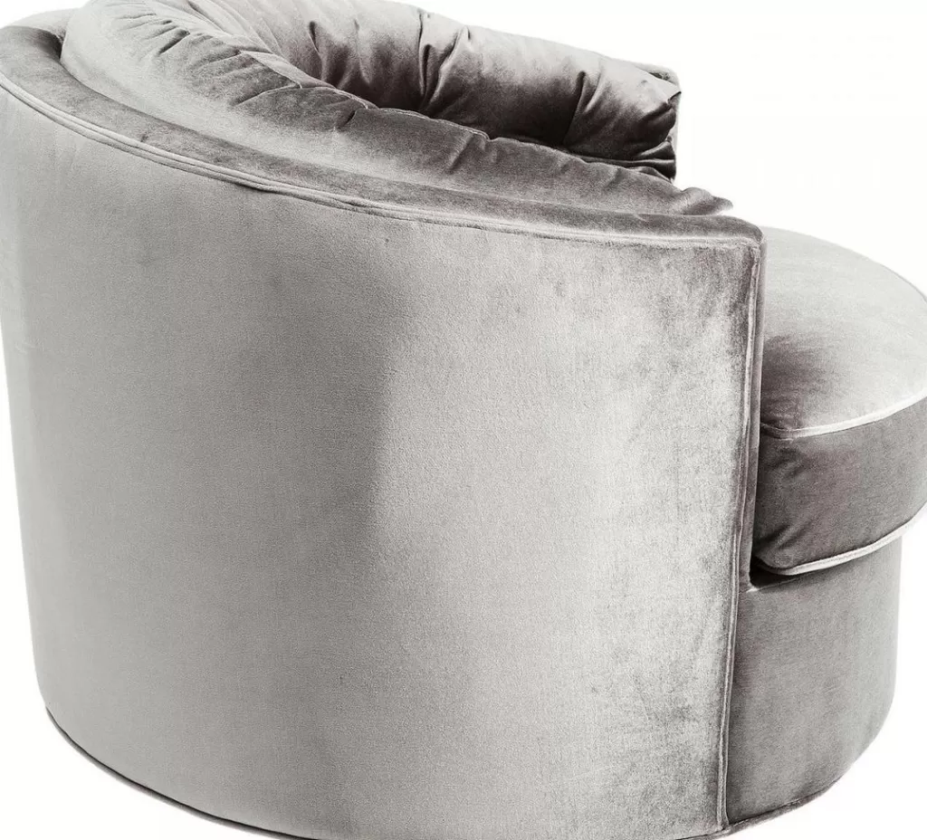 Fauteuil pivotant design Music Hall - Gris anthracite texturé | KARE Design, intempérelle élégance scandinave pour votre salon