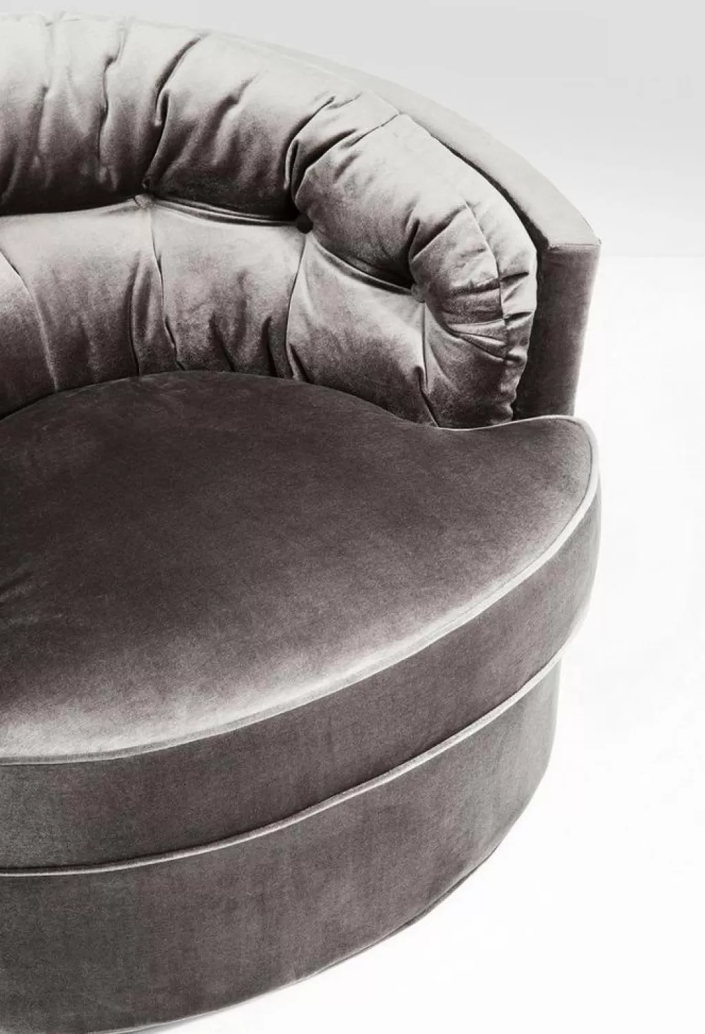 Fauteuil pivotant design Music Hall - Gris anthracite texturé | KARE Design, intempérelle élégance scandinave pour votre salon