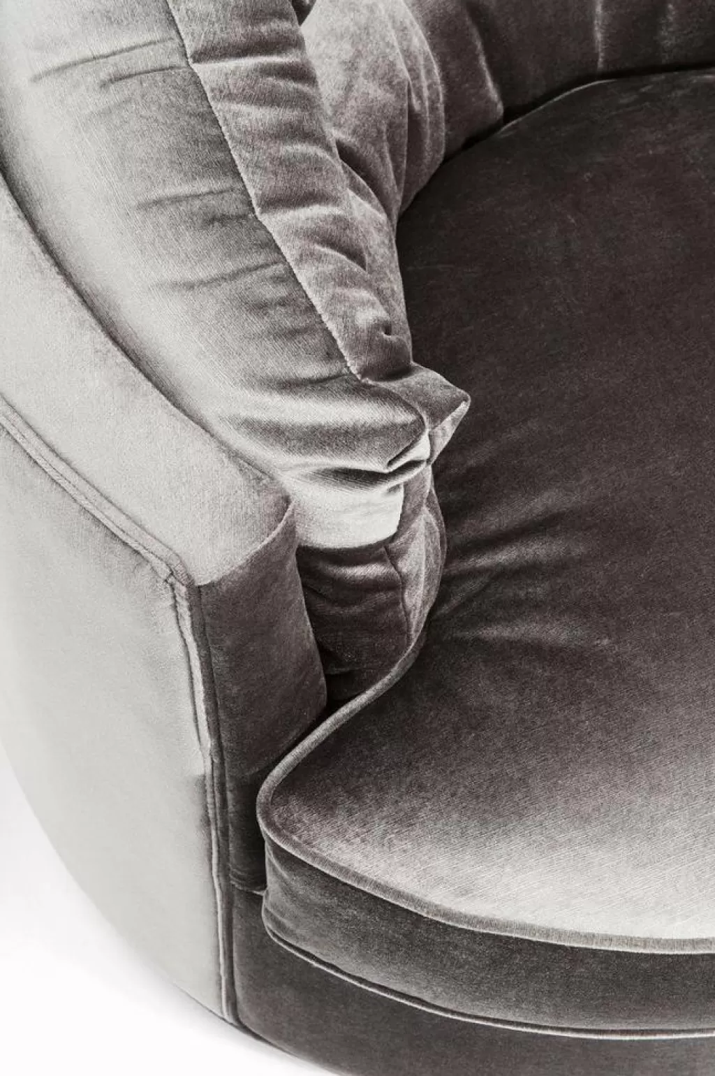 Fauteuil pivotant design Music Hall - Gris anthracite texturé | KARE Design, intempérelle élégance scandinave pour votre salon
