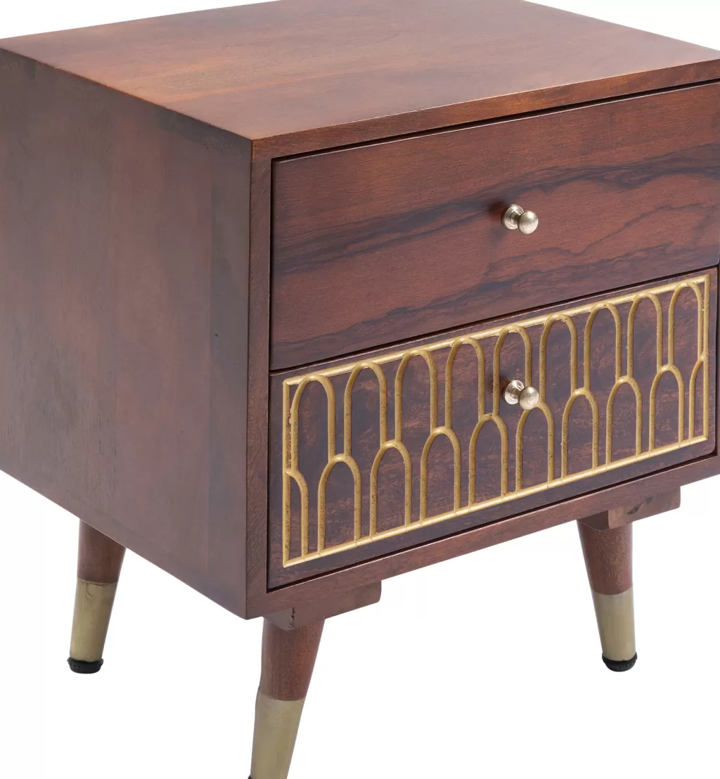 KARE Design - Commode de Chevet Muskat Compacte, Table de Nuit Élégante avec Rangement Astucieux