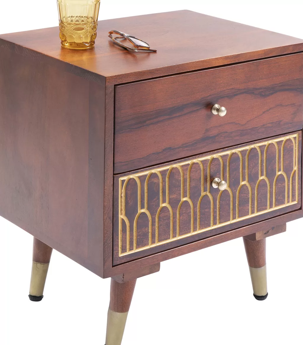 KARE Design - Commode de Chevet Muskat Compacte, Table de Nuit Élégante avec Rangement Astucieux