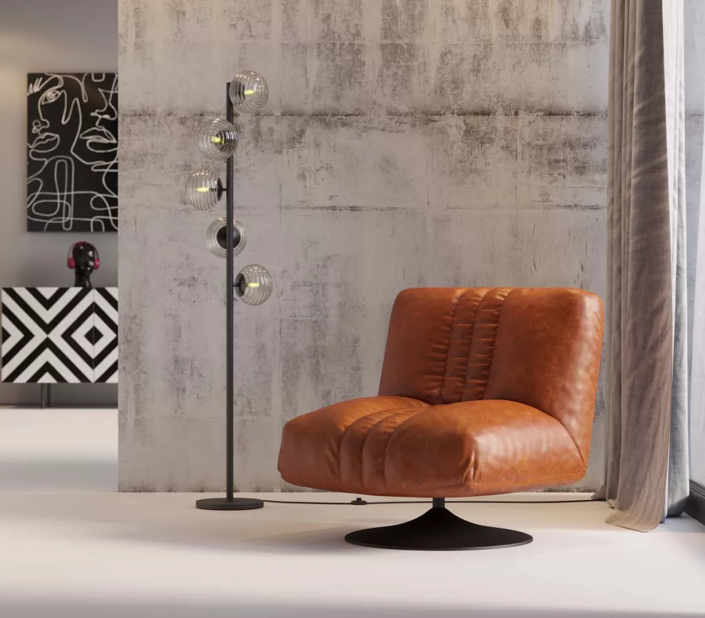 Fauteuil pivotant design en cuir Nappa – Modèle exclusif KARE Design, confort exceptionnel et ligne épurée