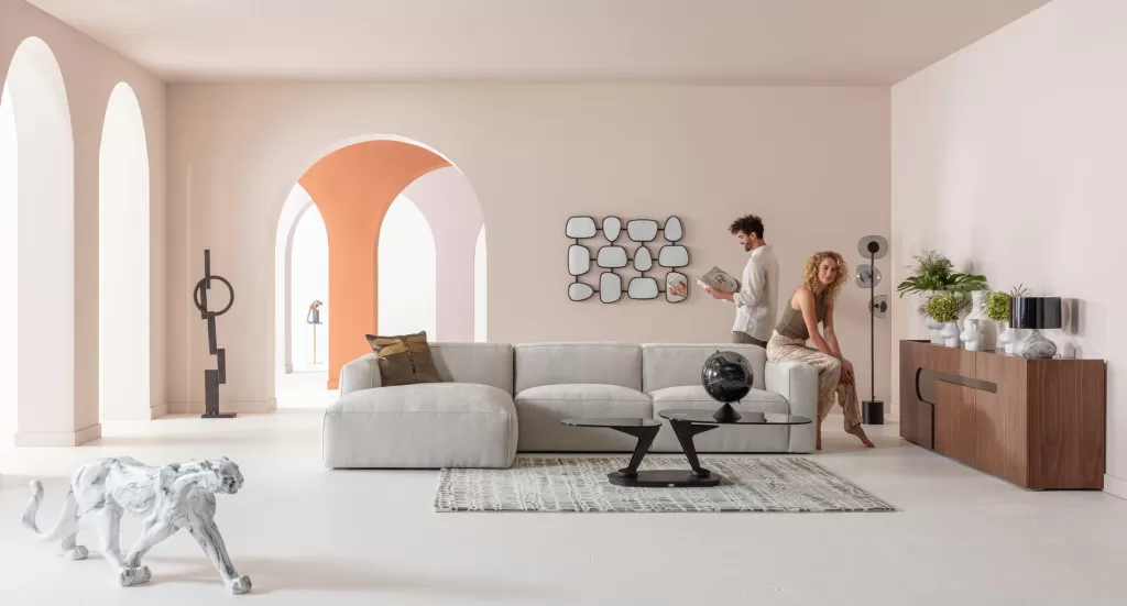Miroir Mural Design Nastro Noir Satiné KARE - Élégante Décoration Contemporaine - Format 80 x 114 cm