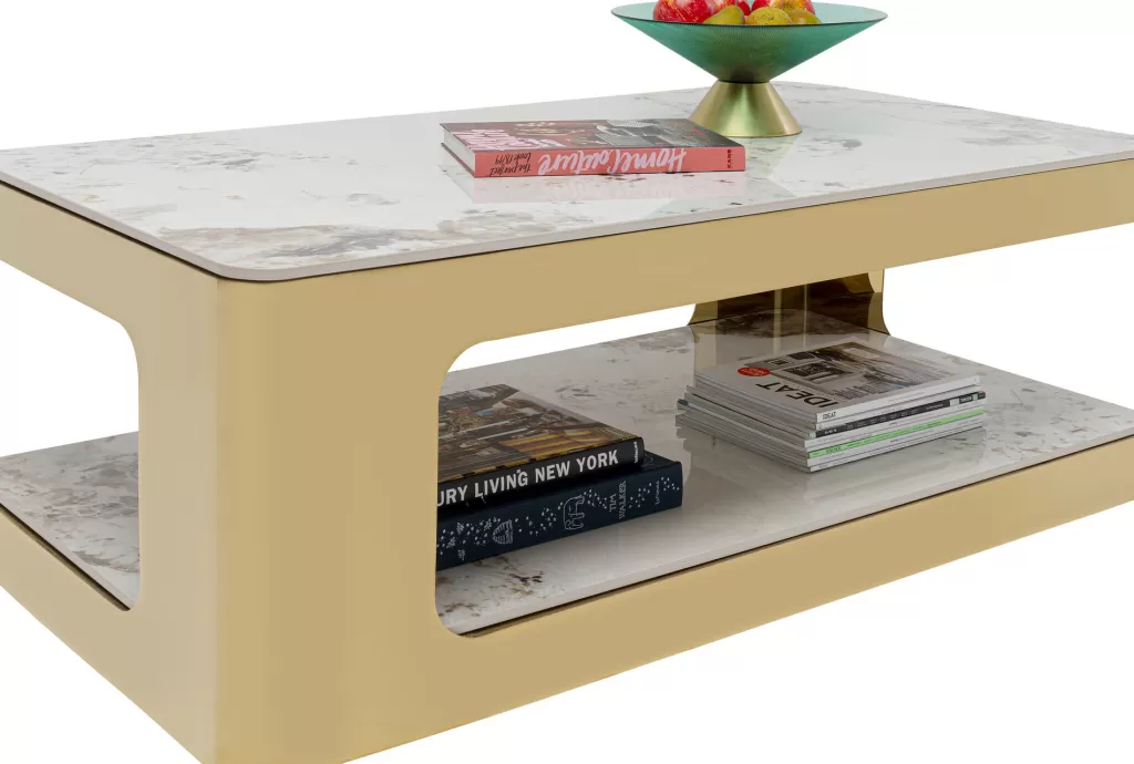 Table basse design pour salon | Modèle Nube Duo par KARE Design - Dimensions 130 x 70 cm - Style contemporain en bois naturel