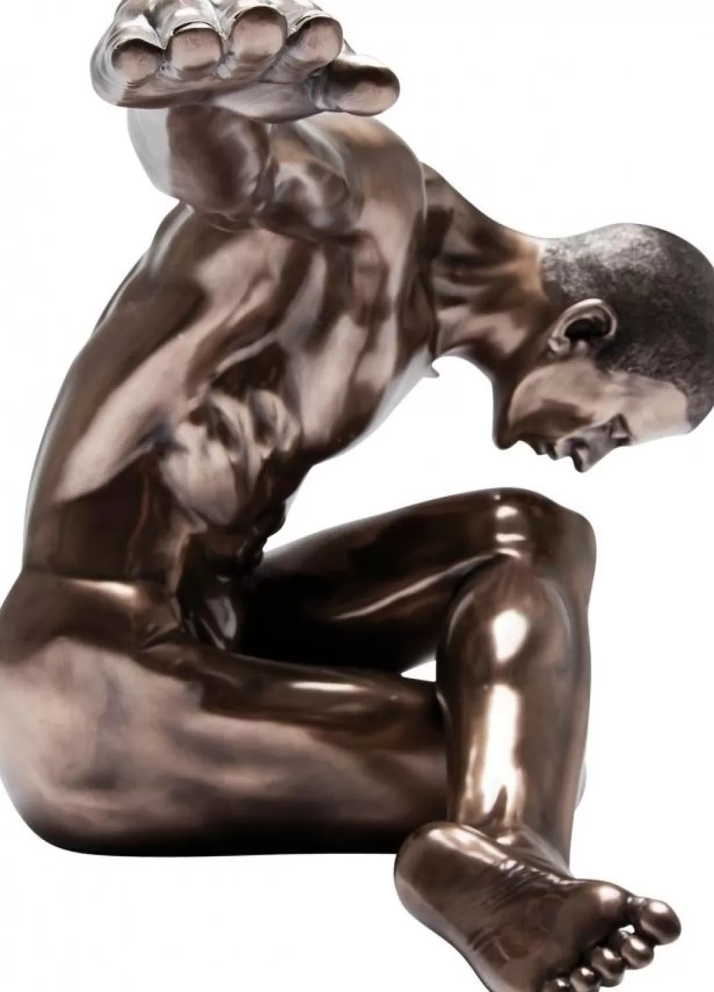 Sculpture Contemporaine d'un Homme Nu en Révérence – Objet Décoratif Design 137cm par KARE