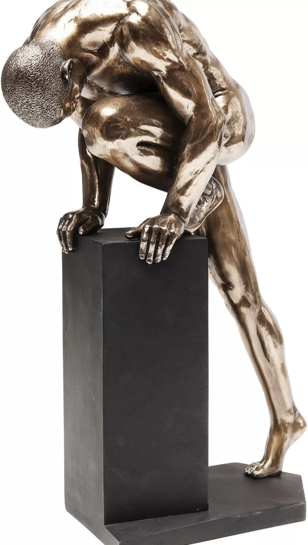 Statue Décorative Homme Nu en Bronze - Figurine Artistique KARE Design 35cm pour Décoration d'Intérieur