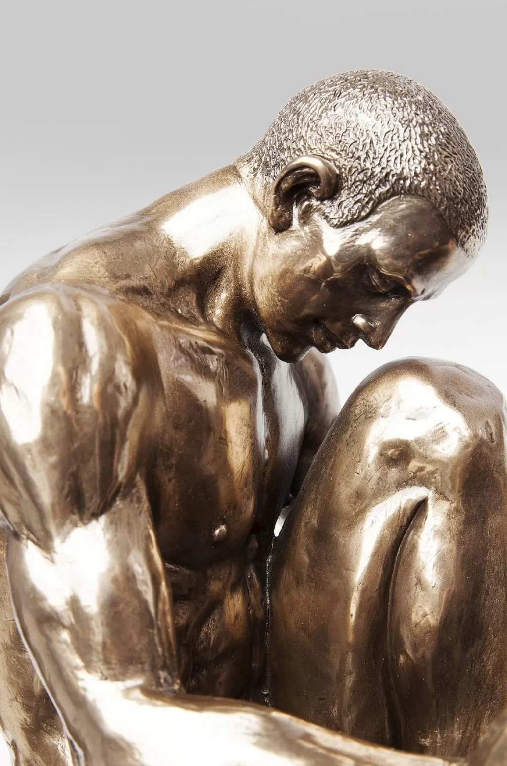 Statue Décorative Homme Nu en Bronze - Figurine Artistique KARE Design 35cm pour Décoration d'Intérieur