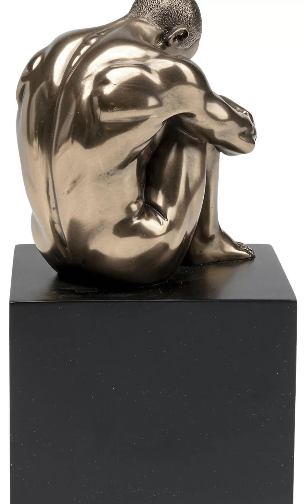 KARE Design - Figurine Artistique Homme Nu en Méditation - Objet Décoratif Minimaliste pour Intérieur - 10 cm (Pièce Exclusive)