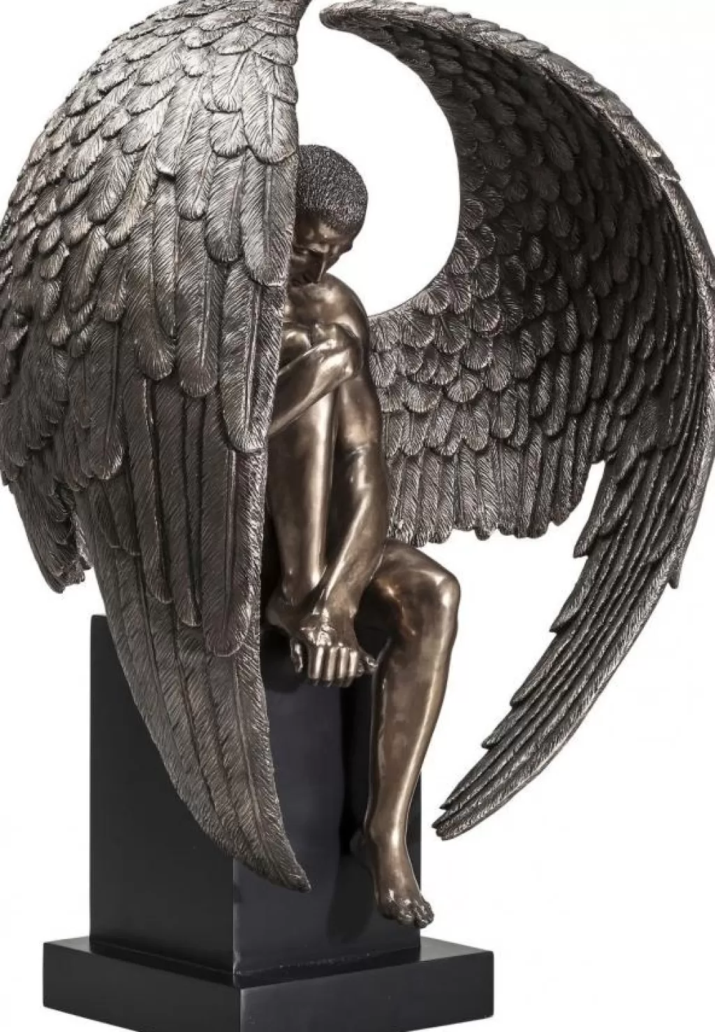 KARE Design - Statue d'Ange Triste Nu « Élégance Mélancolique » - Grande Taille - Sculpture Décorative pour Intérieur