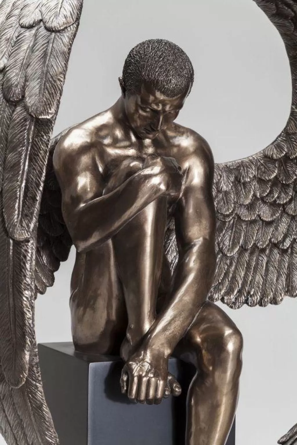 KARE Design - Statue d'Ange Triste Nu « Élégance Mélancolique » - Grande Taille - Sculpture Décorative pour Intérieur
