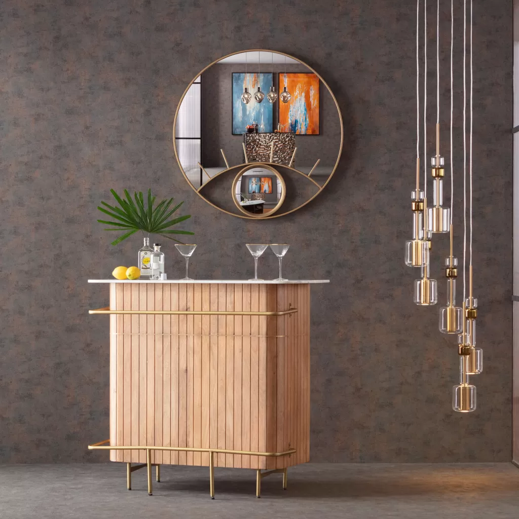 Miroir mural élégant Occhi - Design contemporain diamètre 100 cm par KARE