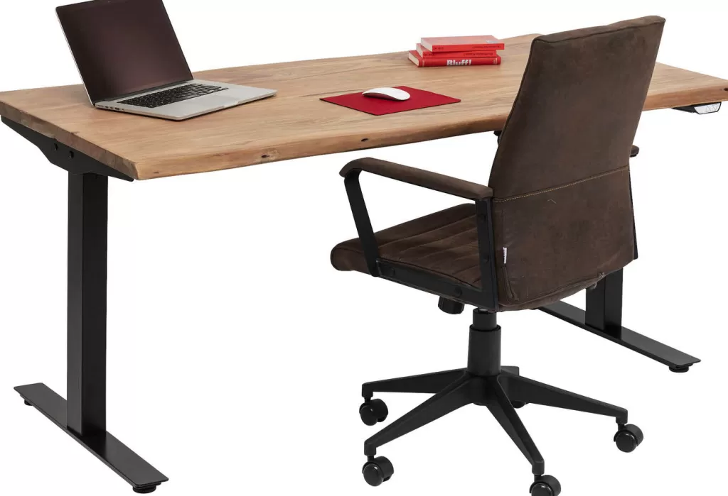 Bureau design moderne KARE Harmony Noir Anthracite - Plateau 160x80 cm, idéal pour un espace de travail ergonomique et élégant. Surface robuste avec finition professionnelle, parfait pour l'aménagement de votre home office ou entreprise.