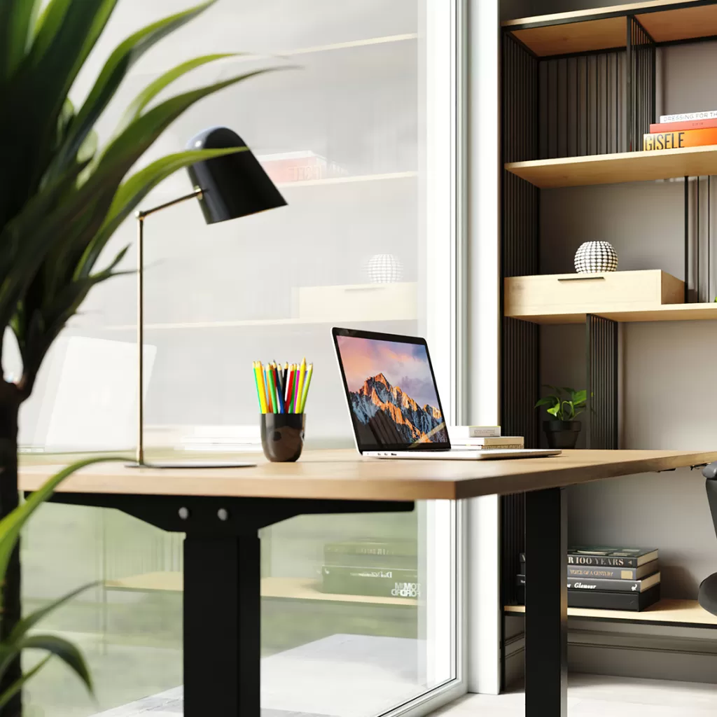 Bureau Design Moderne Jackie en Chêne Noir - Plateau 160x80 cm - KARE Design pour Espace de Travail Élégant