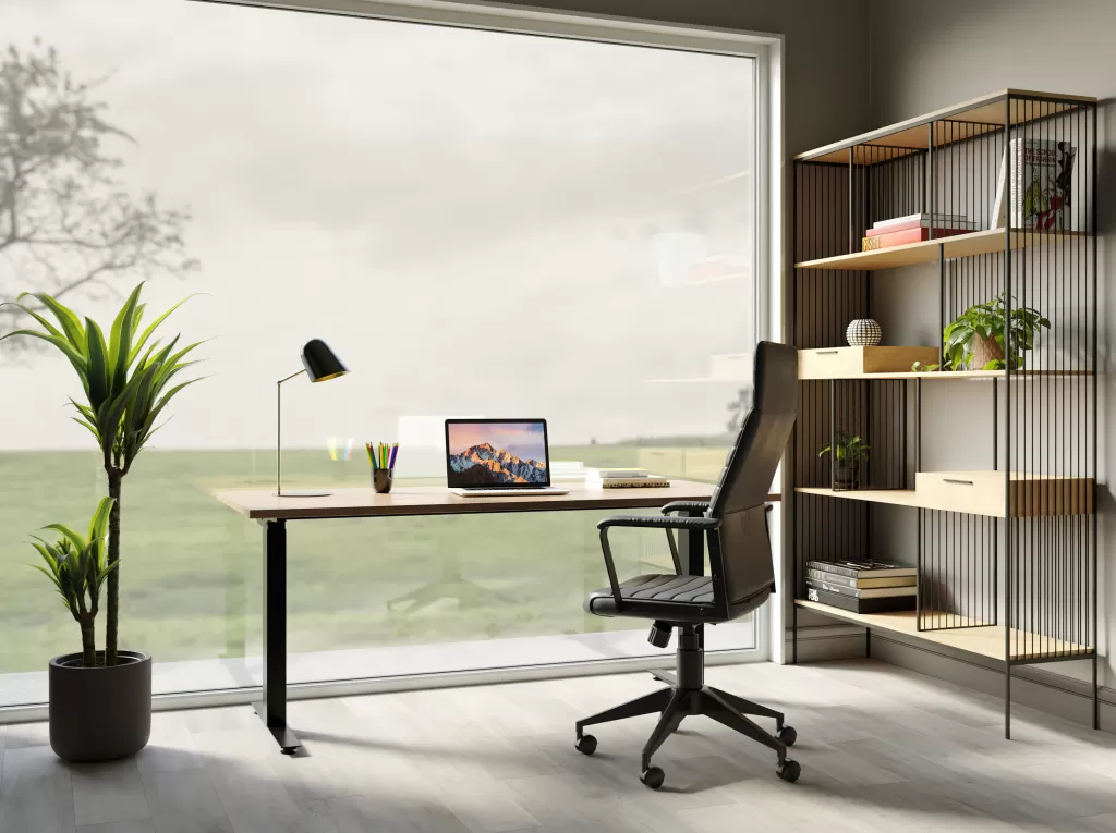 Bureau Design Moderne Jackie en Chêne Noir - Plateau 160x80 cm - KARE Design pour Espace de Travail Élégant