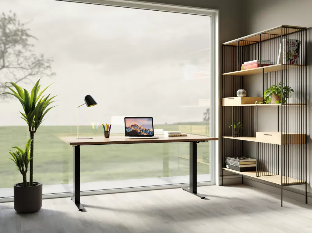 Bureau Design Moderne Jackie en Chêne Noir - Plateau 160x80 cm - KARE Design pour Espace de Travail Élégant