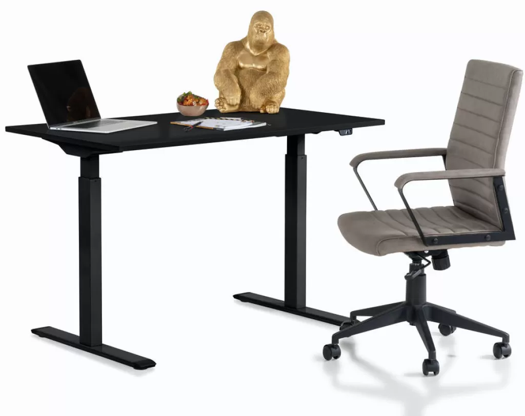 Bureau design moderne SMART par KARE - Noir professionnel, Dimensions 120x70 cm pour espace de travail ergonomique