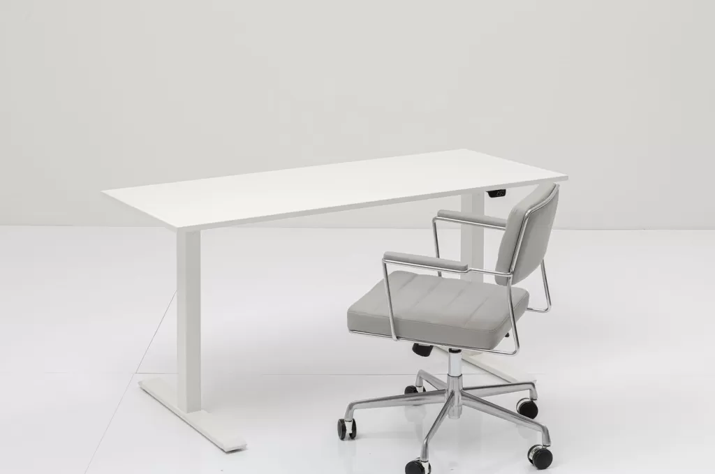 Bureau moderne KARE Design - Blanc élégant, plateau 120x60 cm - Idéal pour espace de travail fonctionnel