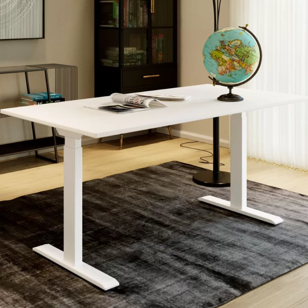 Bureau design moderne KARE - Plateau blanc immaculé 140x70 cm - Solution pratique pour espace de travail ergonomique