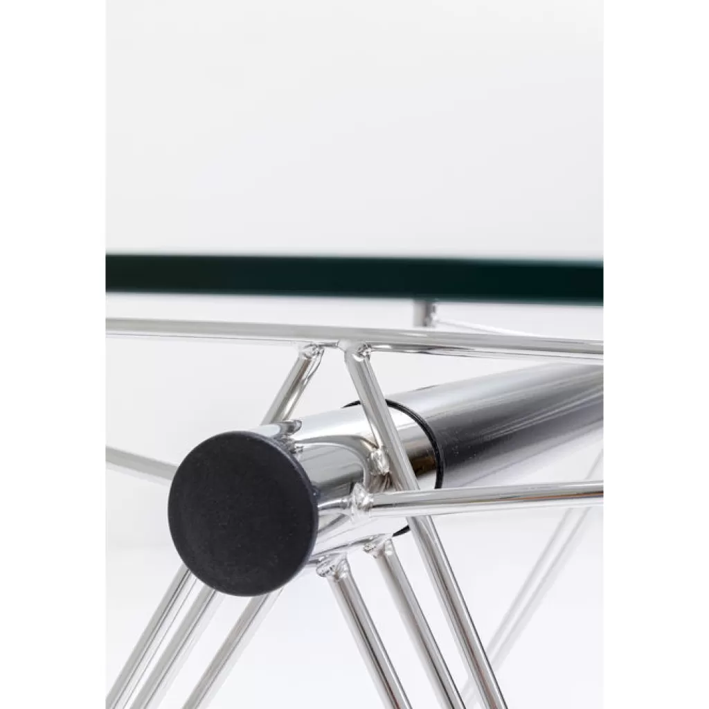 Bureau Moderne KARE Design - Plateau en Verre Trempé 160x80 cm, Bureau Élégant pour Espace Professionnel ou Domicile, Design Contemporain avec Surface Durable, Idéal pour un Espace de Travail Élégant