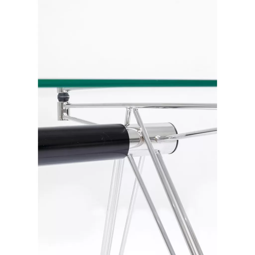 Bureau Moderne KARE Design - Plateau en Verre Trempé 160x80 cm, Bureau Élégant pour Espace Professionnel ou Domicile, Design Contemporain avec Surface Durable, Idéal pour un Espace de Travail Élégant