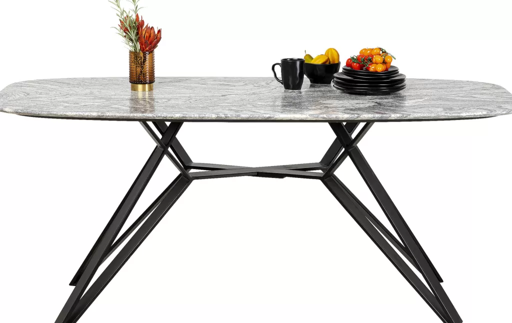 Table basse design Okinawa KARE - Plateau granit & structure acier brossé 180 x 90 cm  

Elégante table contemporaine inspirée de la collection Okinawa, alliant robustesse et esthétique avec son plateau en granit poli et son châssis métallique aux finitions satinées. Dimensions généreuses 180 cm de longueur pour 90 cm de largeur.