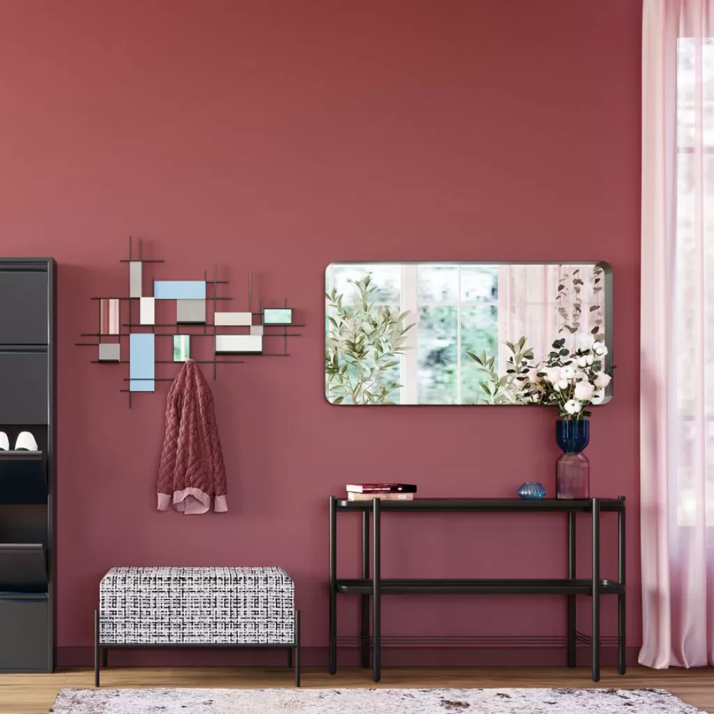 Miroir design Ombra Soft par KARE - Format 120 x 60 cm, finition noir velours