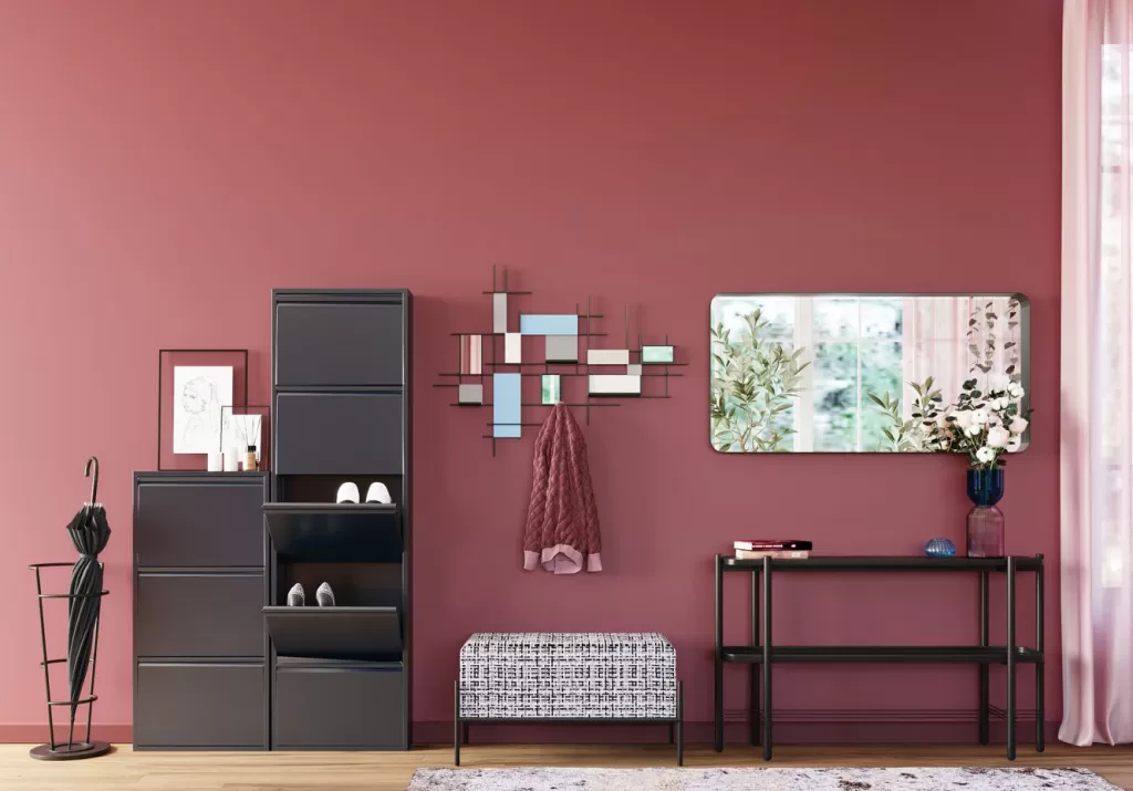 Miroir design Ombra Soft par KARE - Format 120 x 60 cm, finition noir velours